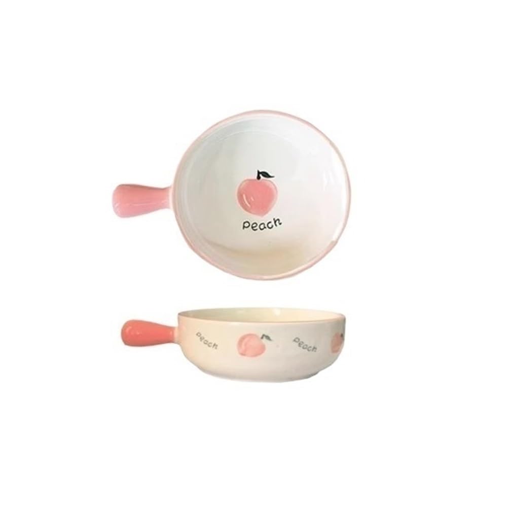 Utensilios para hornear para lasaña Bandeja for hornear de cerámica circular con asa doble 600 ml, diseño dibujado a mano for horno doméstico Molde para pasteles