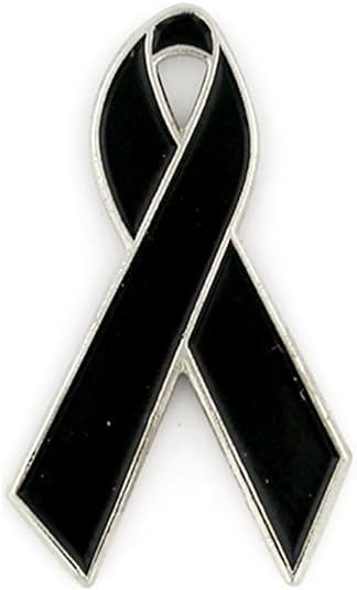 Image of PinMart Awareness Enamel Lapel Pin - Nickel and Gold Color Plated Ribbon Pin - Prevention and Awareness Ribbon - Jewelry Brooch with Secure Clutch Back