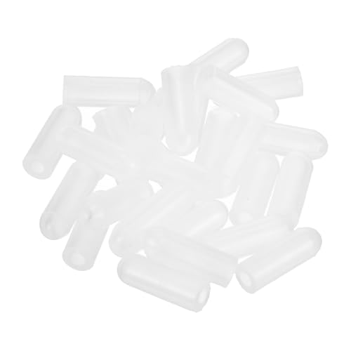 Image of uxcell 88Pcs Silicone End Caps, 2.8mm(1 /8 inch) ID 13mm(1 /2 inch) Height Round Rubber Elastic Screw Thread Protectors Soft Flexible Screw Bolt Covers Caps for Metal Tube Rod Bolt, Clear