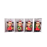 Photo Gallery facaiio set di ornamenti per albero di natale, mini ciondoli in resina a forma di alce, cane, gatto, casa della neve, per decorazioni natalizie, confezione da 4 Photo Gallery facaiio set di ornamenti per albero di natale, mini ciondoli in resina a forma di alce, cane, gatto, casa della neve, per decorazioni natalizie, confezione da 4