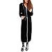 Produktbild JURTEE Damen 2019 Jacken, Damen Winter Warme Jacke Einfarbig Mit Kapuze Verdicken Warme Dünne Jacke Langen Mantel(X-Large,Schwarz)