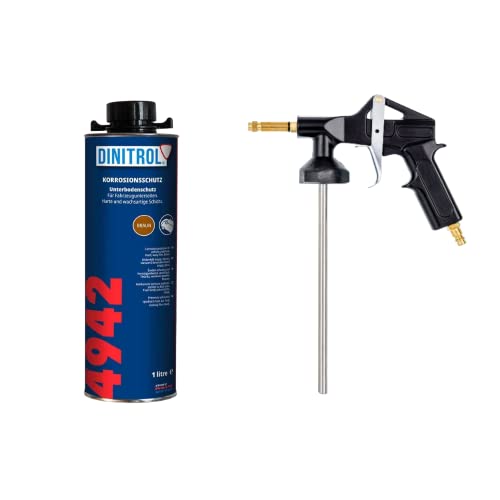 Veteranicar Vaupel Unterbodenschutzpistole HGS 2000 & Dinitrol 4942 Unterbodenschutz braun (1x 1 Liter)