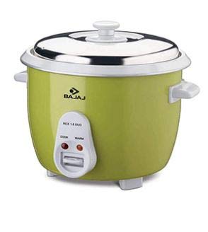 Bajaj RCX 1.8 Duo Double Bowl Multifunction Rice Cooker (Green, 1.8 L)
