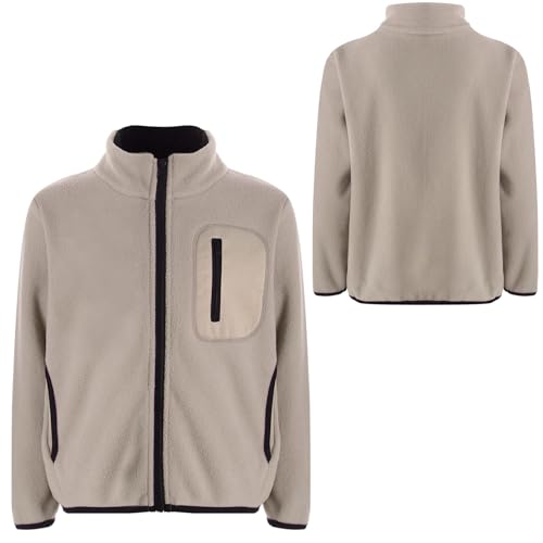 YiZYiF Girls Boys Winter Warm Fleece Jacket Zipper Coat Casual Sherpa Outwear with Pocket 3-16 Years