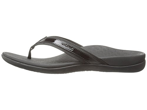 Vionic Women's Tide Ii Toe Post Sandal - Ladies Flip Flop With Concealed Orthotic Arch Support Black 7 M Us #TOP3