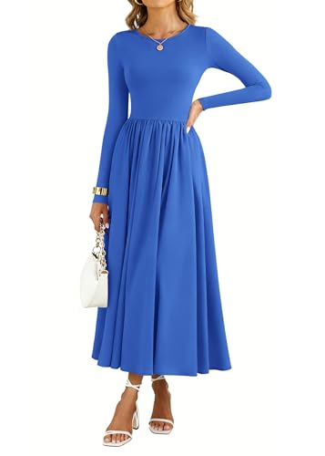 KIRUNDO Women Casual Long Sleeve Midi Dress 2026 Spring...