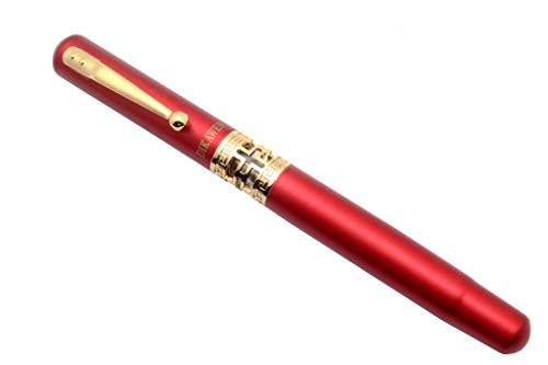 Image of Ledos Dikawen Insight Rollerball Pen Unique Metal Body Shine Red & Gold