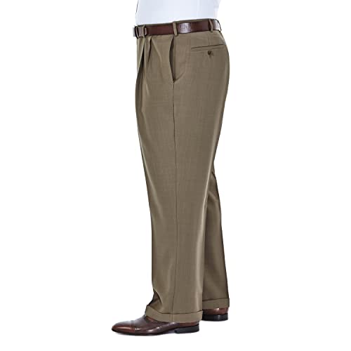 Haggar Men's Big and Tall Eclo Classic Fit Dress Pants Flat Front and Pleated Front2