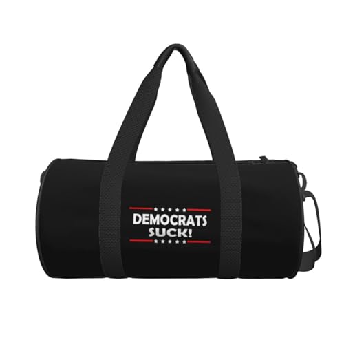 Democrats Suck Convertible Garment Bag with Shoulder Strap, Carry on Garment Duffel Bag for Men Women - Rolling Foldable for Travel Luggage Bags (Black)2