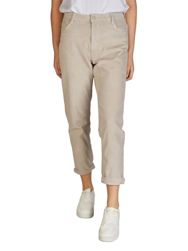 DENIMFY Cordhose Damen Mom Fit High Waist Gerades Bein Stretch DFLisa...