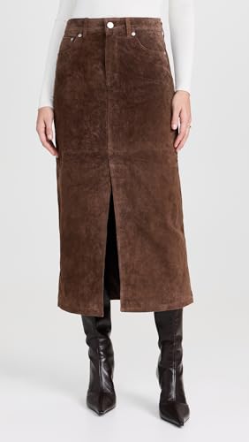 [BLANKNYC] Womens Real Suede Midi Skirt2