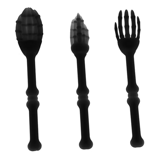 BCOATH Halloween Cutlery Set Plastic Forks Ghost Claw Design Decorative Tableware for