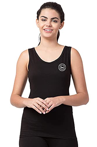 bluecon Women’s Racer Back Tank top for Sports and All Fitness Activities (Black)-picture-17