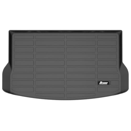 IKON MOTORSPORTS TPE Cargo Trunk Liner, Compatible with 2022-2023 Chevrolet Bolt EUV, Custom Fit All Weather Protection Heavy Duty Rear Trunk Tray Cargo Mats Protector, Black