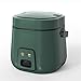 ZQJKL Olla Arrocera Electrica y Vaporera Mini Multicocina Caja de Cocina Eléctrica para Almuerzo para Cocinar Arroz Gachas de Avena Sopa Carne,1.8L