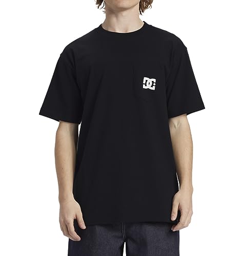 Dcshoes DC Star Pocket, Camiseta con Bolsillo para Hombre Negro