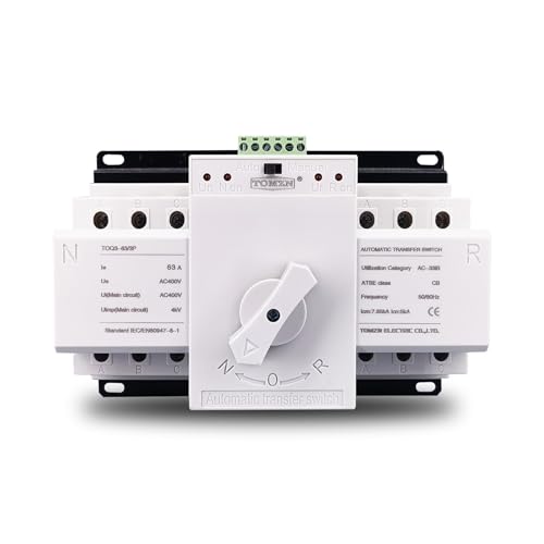 Interruptor de transferencia automática 3P 63A 380V trifásico para generador eléctrico secundario