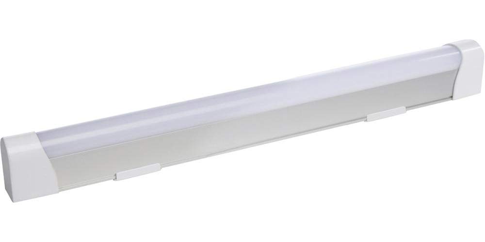 MÜLLER LICHT Ecoline 60 LED Wall and Ceiling Lamp, 60 cm length, silver finish.
