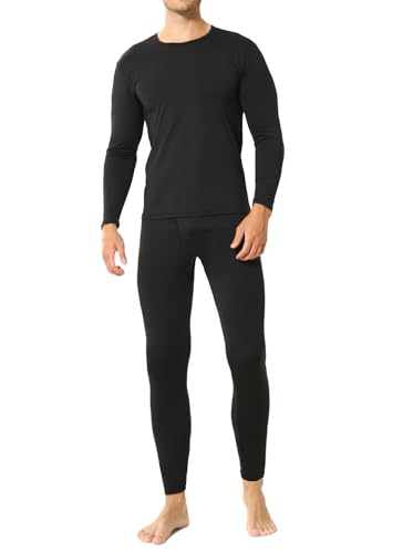 ViCherub Thermal Underwear for Men Fleece Lined Long Johns Thermals Top and Bottom Set Base Layer for Cold Weather