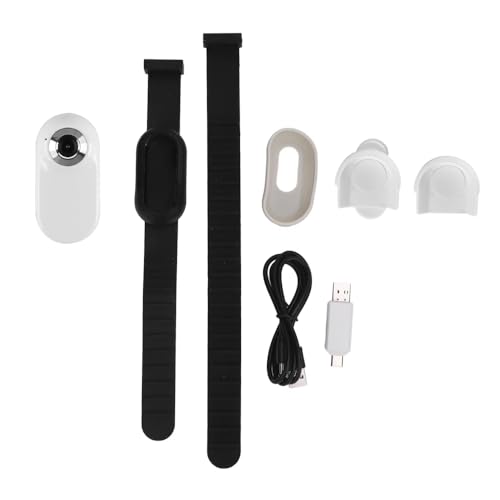 Sarini Mini Telecamera con Collare HD 1080P per tracciamento Cani con Display da 0,96 Pollici e grandangolo da 90°, Senza WiFi, per Uso Interno ed Esterno, per Gatti e Cani