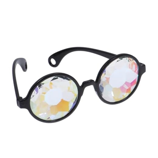 GALPADA 1 Unidade Óculos De Sol Caleidoscópio Prisma Fractal Multicolorido Óculos Caleidoscópio Rave Óculos De Caleidoscópio 4d Óculos De Sol Arco-íris Óculos De Moda Óculos 4d Pretensioso