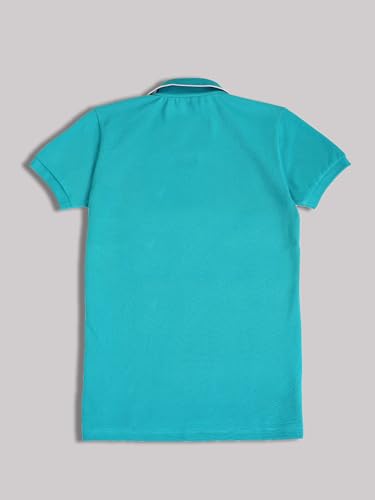 Image of Li'l Tomatoes Boys Pique Polo T-Shirt | Solid Collar Half Sleeve Casual Summer Wear | Soft & Breathable Cotton Blend | 3-15 Years