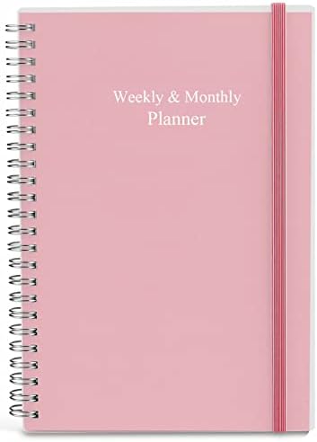 Nokingo Undated Planner for 2023 or Any Year - Weekly & Monthly Organizer Notebook & Journal to Track Goals, 5.85" x 8.25", Perfect to Organize Your Daily Life, Pink