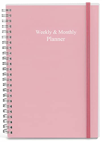 Nokingo Undated Planner For 2023 Or Any Year - Weekly & Monthly Organizer Notebook & Journal To Track Goals, 5.85" X 8.25", Perfect To Organize Your Daily Life, Pink #TOP3