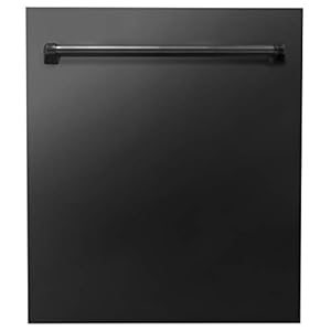 ZLINE 24 in. Top Control Dishwasher in Black Stainless Steel 120-Volt with Stainless Steel Tub and Traditional Style…