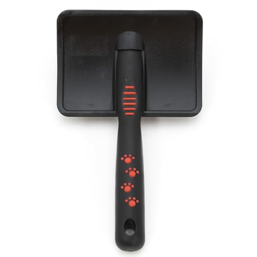 Image of Jeffers Pet Dual Level Pin Universal Slicker Brush for Dogs, Cats & Small Pets - Curved Grooming Brush with Long & Short Pins for Shedding, Detangling, Finishing - Remove Mats & Dead Coat - Large