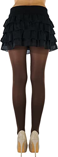 Image of ToBeInStyle Women's Nylon Solid Opaque Pantyhose Tights