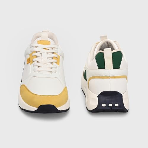 Image of Cruiser Men's Sneakers | Multi-Color Casual Lace Up Shoes for Men | Trendy Chunky Thick Sole Retro Trainer with Color Block |Perfect for Casual,College,Gym,Running, Outdoor,Travel & Street Style(2660)