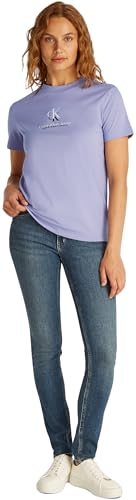 Calvin Klein Damen T-Shirt Kurzarm Shadow Graphic Tee Regular Fit, Violett (Persian Violet), XXS – Ansicht 5
