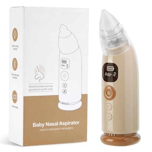 Shynova Aspirateur Nasal Électrique pour Bébé avec Musique Apaisante, Affichage LED, Facile à Nettoyer - Nettoyeur de Nez Électrique Doux pour...