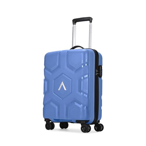 Image of Aristocrat Rock | Cabin Trolley Bag, 55 Cm, Small Hardside Luggage | 4 Wheels, Combination Lock | Polypropylene | Suitcase for Travel | 7 Year International Warranty | Ocean Blue