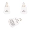 E12 to E26 Converter Chandelier Light Socket to Medium Adapter, Candelabra to Screw in E26 Socket Converter Bulb Base Adapter, E12 to Regular A19 LED Light Bulb Base, 3 Pack