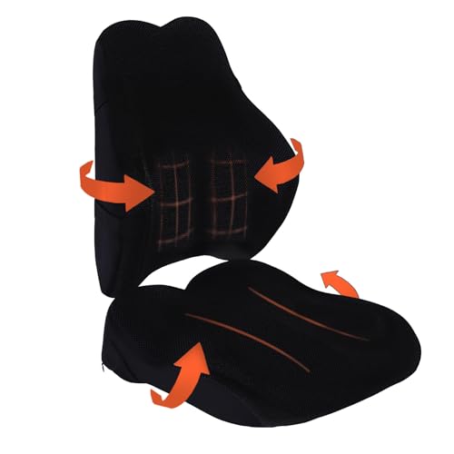 WOWESOTICA Wheelchair Cushion & Lumbar Pillow Set