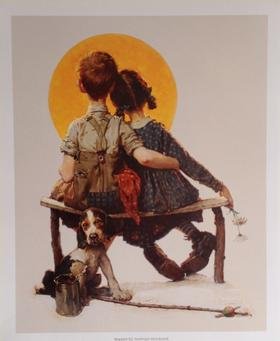 Amazon.com: Sunset- Norman Rockwell (18x22) Unframed Art Print