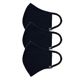 [セラオ] コットンマスク (3枚入) ブラックカラー SRO-BK1