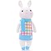 Me Too Tiramitu Stuffed Bunny Dolls Plush Rabbit Toys Blue Grid Dress Easter Gifts 12 Inches+Gift Bag
