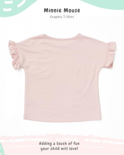 Image of Disney Minnie Mouse or Princess Lenticular T-Shirt, Girls Cute Toddler Short Sleeve Outfit