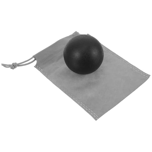 Anneome Pelota de Masaje Lacrosse Negra para Tejido Profundo, Masajeador de Espalda y Manos, Bola de Yoga Portátil para Ejercicios en Casa Bolsa de Almacenamiento
