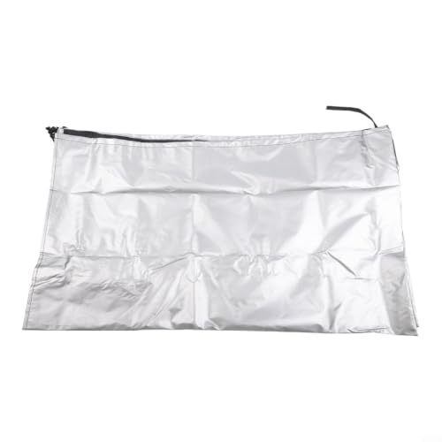Hunde-Laufgitter-Abdeckung für 8-12 Paneele, wetterfest, 210D-Stoff mit Zugbändern (220 x 180 cm), silberfarben-3