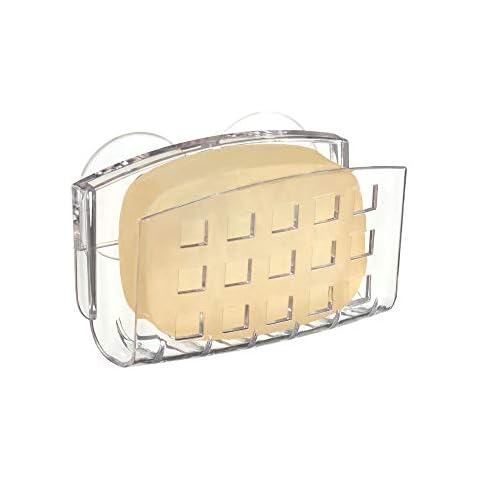 iDesign Basic Jabonera con ventosa y porta esponjas Cover