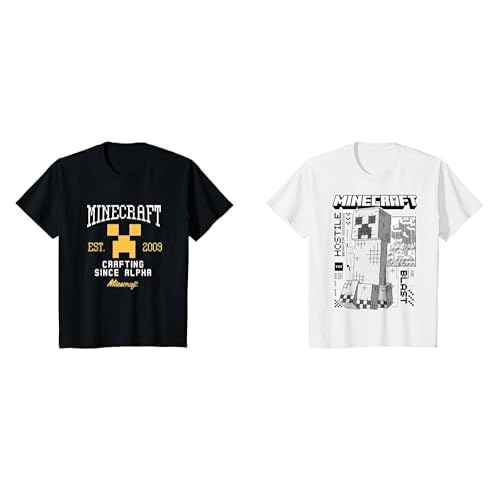 Minecraft Short Sleeve Crew Neck T-Shirts for Boys Girls Toddlers, Multipacks