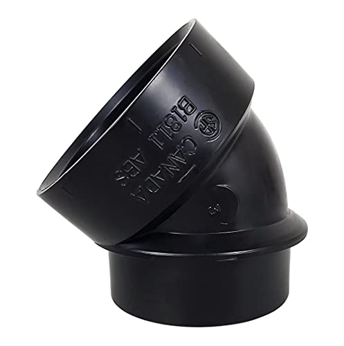 Image of ICON 14847 Fitting, ABS, 45' Elbow, Short Street, 1.5 inch, Hub-Spigot