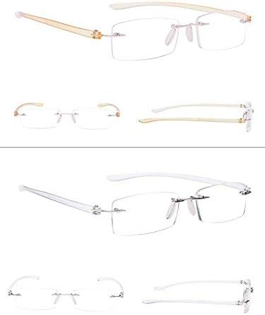Miniatura 8 de Paquete de 7 lentes de lectura sin montura con lentes pequeños, a la moda, para hombres y mujeres