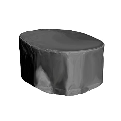 We-cover Housse de Protection pour Table Ovale de Jardin - Gris Anthracite, L 180 x l 110 x h 70 cm thumbnail