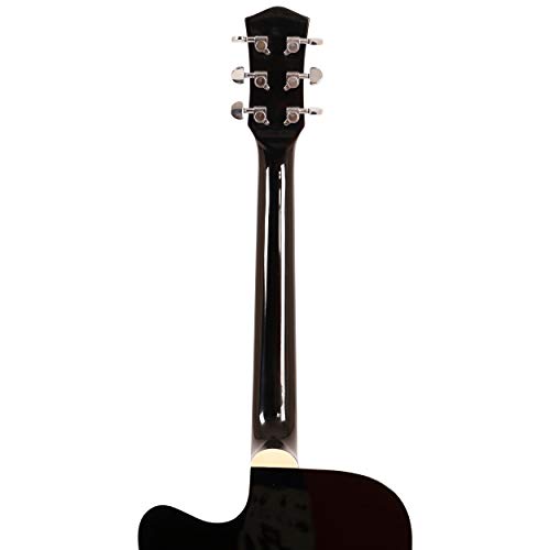 Fazley W40-BK guitare acoustique folk noire - Les Beatles, Paul McCartney, John Lennon, RIngo Starr, George Harrison Fazley W40-BK guitare acoustique folk noire – Image 8