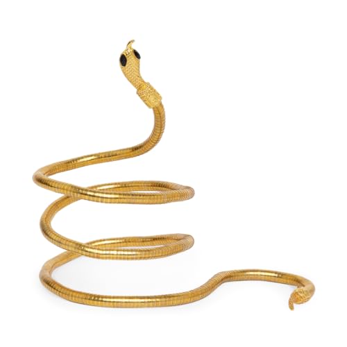 MAASHA Golden Snake Wrap Bracelet & Necklace for Women | Adjustable Jewellry | Two In One Stylish Serpent Accessory | Comfortable Wraparound Design | Unique Statement Piece MAASHA Golden Snake Wrap Bracelet & Necklace for Women | Adjustable Jewellry | Two In One Stylish Serpent Accessory | Comfortable Wraparound Design | Unique Statement Piece